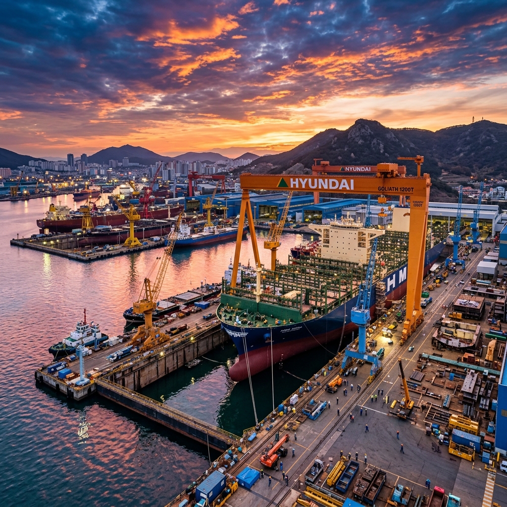 HD Hyundai Heavy Industries Shipyard Goliath Crane